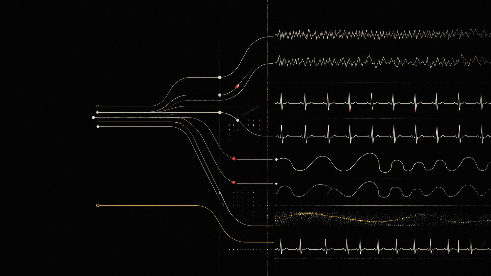 Signal pathways converging on a response node